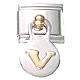 Dangle letter - V - 9mm classic Italian charm - Click Image to Close